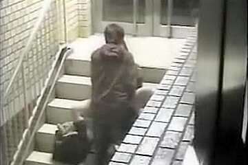 Couple fucks hard on the stairs