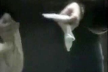 Couple fucks hard on the stairs