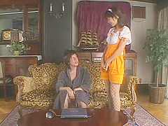 Crazy Japanese girl Rin Suzuka in Exotic Blowjob, Maid JAV clip