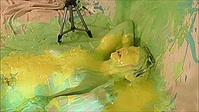 Cream slimed wam girl