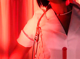 Creepy-Sexy nurse Skin Diamond dances and teases