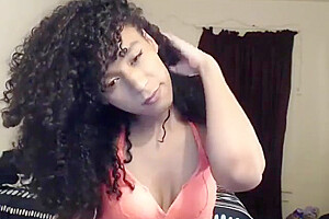 Curly Ebony Tranny And - Giant Cock