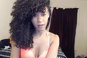 Curly Ebony Tranny And - Giant Cock