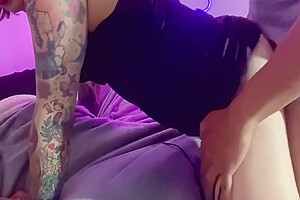 Curly Hair In Cute Trans Girl With Big Ass Gives Blowjob And Moans In Anal 6 Min