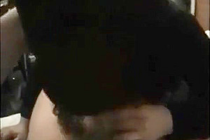 Curly tranny in pov cock sucking