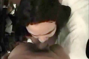 Curly tranny in pov cock sucking