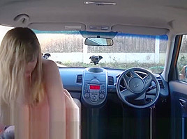 Curvy UK skank Madison Stuart banged at driving school car