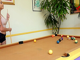 Curvy teen 18+ Karlee Grey Sucks At Playing Pool But She Can Pocket A Cock