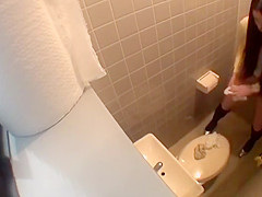 Cute Japanese Peeing Herself in the Bathroom