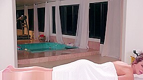 Cute Lesbian College teen 18+ Pretends 2 B A Masseuse Just 4 Her!