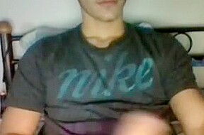 Cute boy with very big thick cock on cam