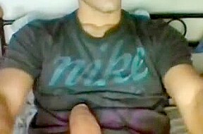 Cute boy with very big thick cock on cam