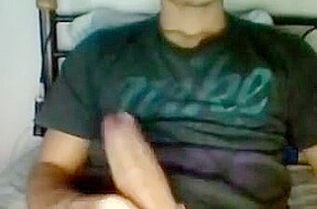 Cute boy with very big thick cock on cam
