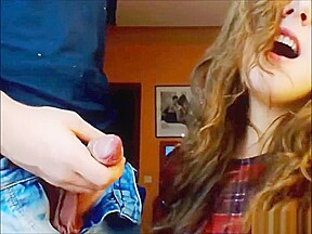 Cute teen 18+ Blows Her Boyfriend