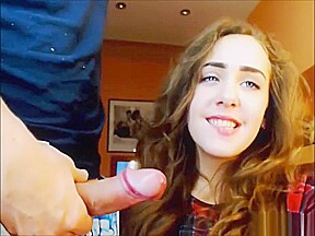 Cute teen 18+ Blows Her Boyfriend