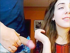 Cute teen 18+ Blows Her Boyfriend