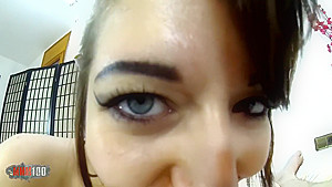 Cute teen 18+ Smoking and Giving Blowjob