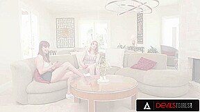 DEVILS TGIRLS - Beauty Girl Rose Lynn Wishes To Be DP By Her Two Hot Trans Roommates