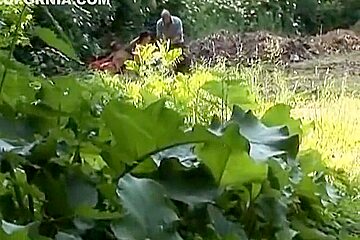 Dark Haired - German Lady Gets Her Tits Sprayed With Cum In The Woods