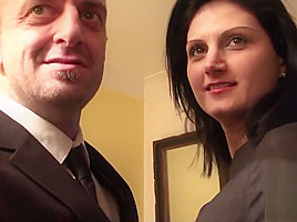 Delectable UK babe has her hair pulled while she fucks hard