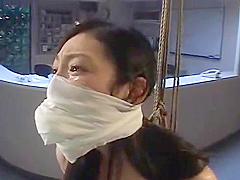 Dirty asian bitch Arimi Mizusaki is all tied up, gagged and whipped until she cries WMV