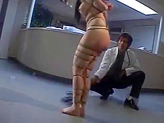 Dirty asian bitch Arimi Mizusaki is all tied up, gagged and whipped until she cries WMV