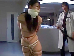 Dirty asian bitch Arimi Mizusaki is all tied up, gagged and whipped until she cries WMV
