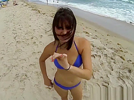 Doggystyle fucked babe gets pickedup