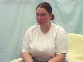 Don know what language they are speaking but fat Christina is casted for a spanking role