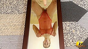 Double Me And My Pussy In Mirror Ride On Dildo