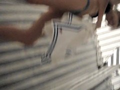 Dressing room cam movie with leggy doll in panty