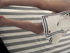 Dressing room cam movie with leggy doll in panty