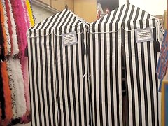 Dressing room cam movie with leggy doll in panty