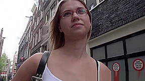 Dutch whore in stockings rides tourist