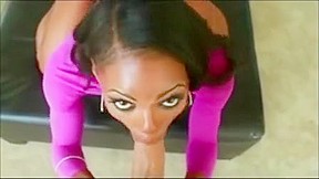 Ebony Beauty Sucking On A White Dick - Pov