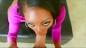 Ebony Beauty Sucking On A White Dick - Pov