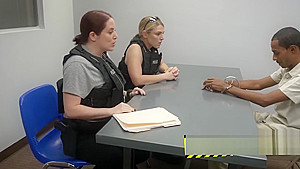 Ebony penis interrogation using juicy pussy