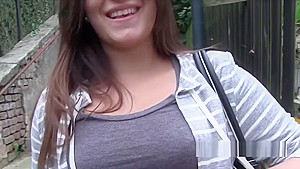 Euro Amateur Cutie Bangs In Car In Public