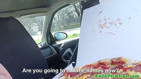 Euro Pulled Pizza Babe Gets Her Slice Stuffed