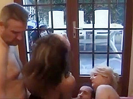 Extreme french mature foursome