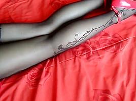 Extreme steel heels and nylon stockings