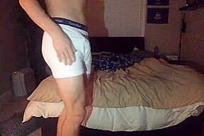 FIT LUBED UP teen 18+ JACKS OFF *HUGE CUMSHOT*