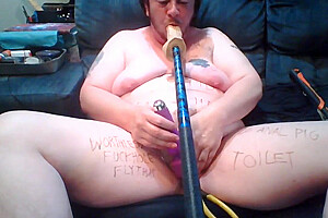 Fat Ftm Bitch Uses Pliers On Cunt Tits Bdsm Fucking And Sucking Dick On A Stick - Dildo Humiliation