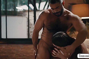 Fat Stepdad Gets His Ass Bareback Fucked By Ts