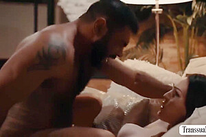 Fat Stepdad Gets His Ass Bareback Fucked By Ts
