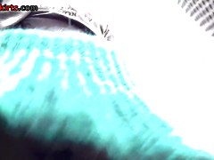 Fatty MILF presents upskirt tease for happy fans