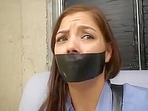 Female police officer taped