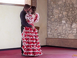 Fiery Spanish Dancer Bounces Gracefully On Deez Nuts - Ena Sweet