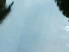 Firm bottom filmed upskirt by an outdoor