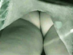 Firm bottom filmed upskirt by an outdoor